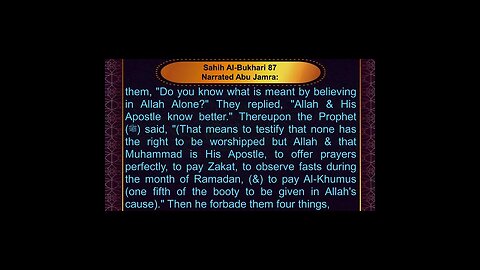 English Hadith Series - Sahih Bukhari- Book of Knowledge (Book # 3) - Hadith No. 87 #shorts