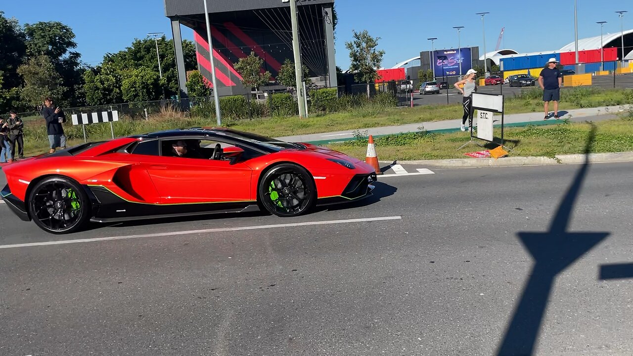 Lamborghini leaving Car Meet