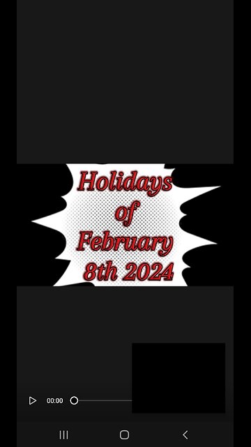Holidays of February 8th 2024