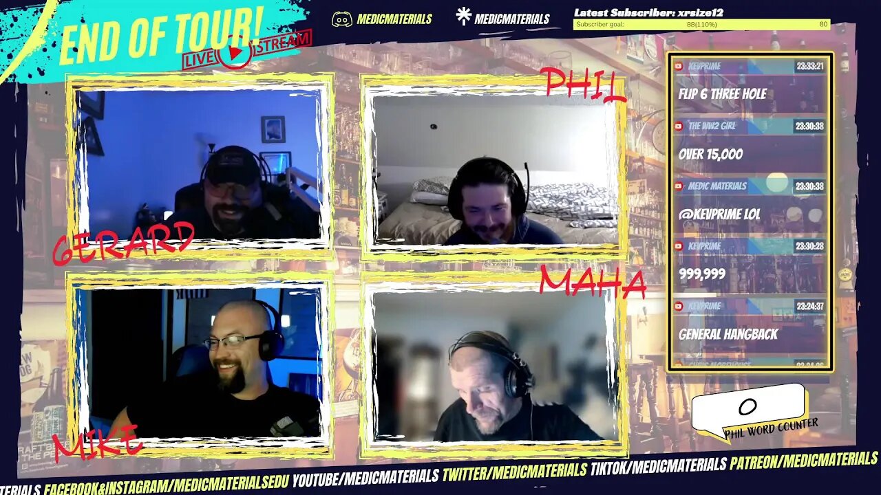 Medic Materials Podcast & End Of Tour Live! 6.20.23