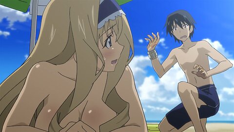 Infinite Stratos - sunscreen + swimming