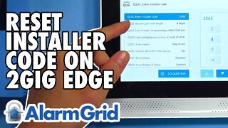 2GIG Edge: Resetting the Installer Code