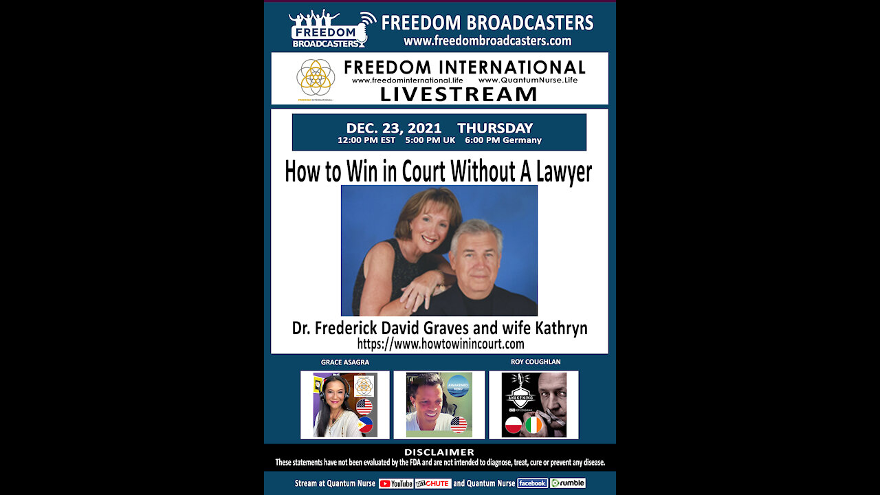 Dr. Frederick David Graves - "How to Win in Court Without a Lawyer"