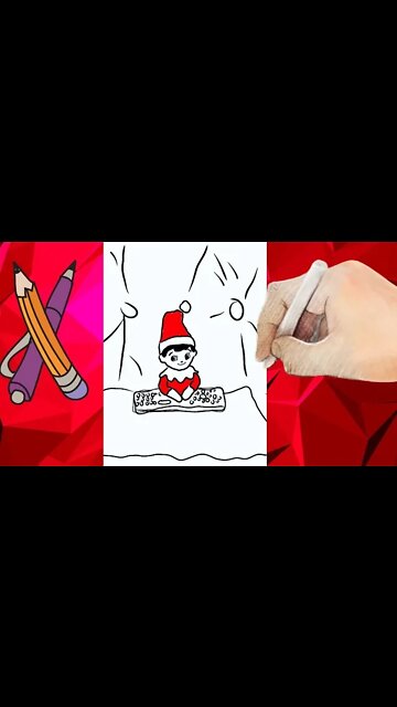 Drawing Elf on the Shelf Stealing TV Remote Timelapse!