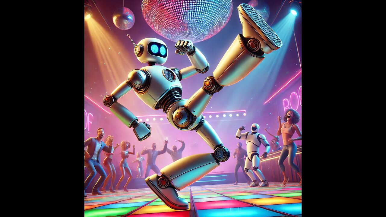 "Groovy Glitches: The Dancing Robot Showdown! 🤖💃"