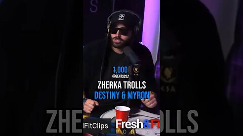 💥Zherka Trolls Myron & Destiny🤣@JonZherka @FreshFitMiami @destiny #shorts