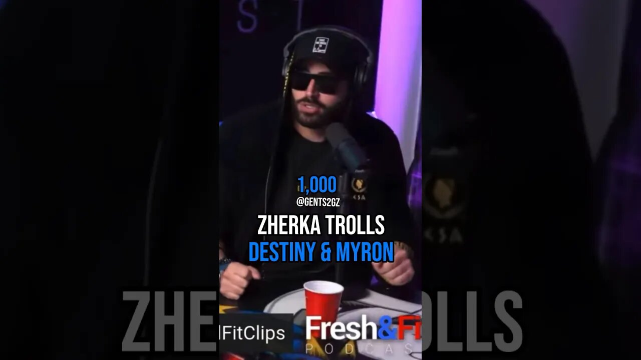 š„Zherka Trolls Myron & Destinyš¤£@JonZherka @FreshFitMiami @destiny #shorts