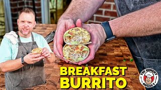 Monster Breakfast Burrito on the Blackstone Griddle