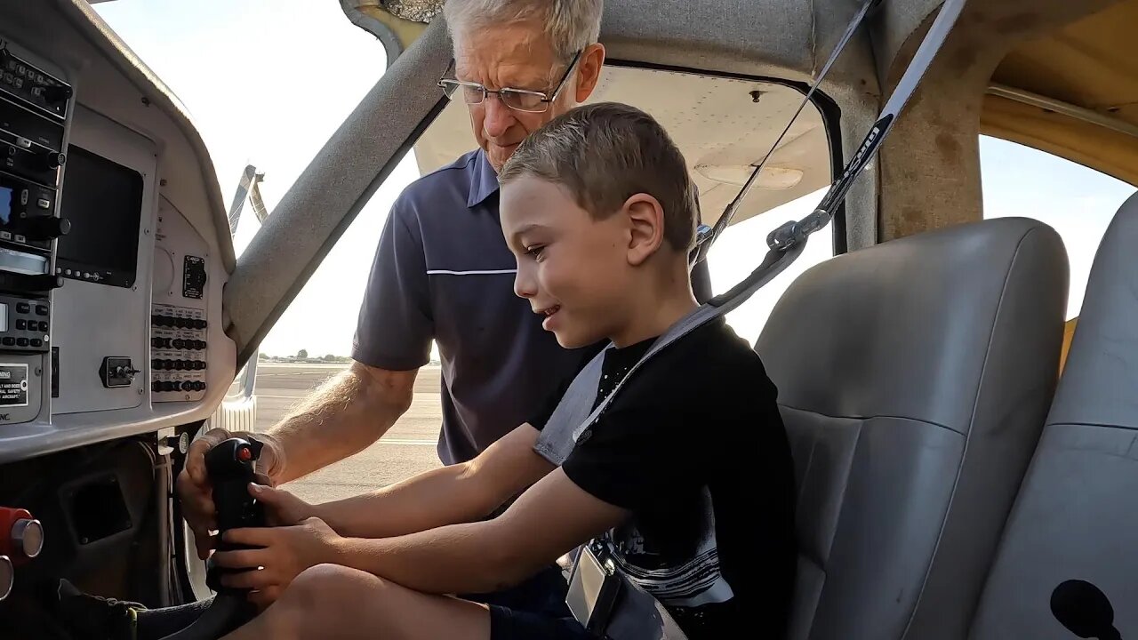 Joseph learns to fly a plane!! Planes Hangers Flying FUN