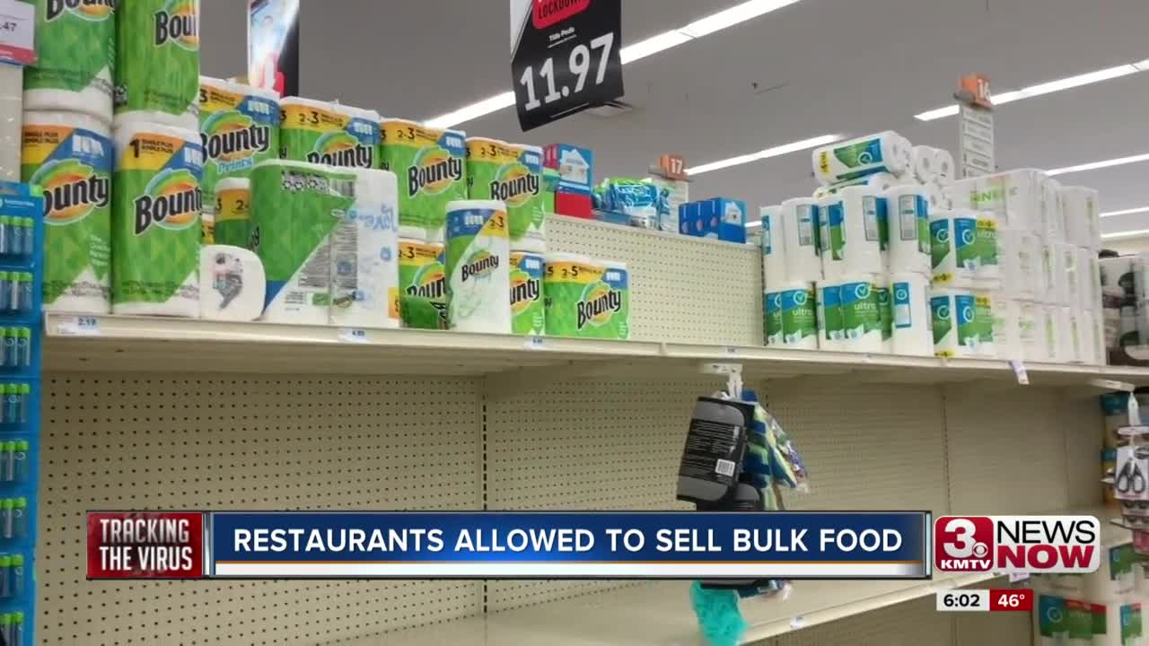 Nebraska to let restaurants sell bread, milk, toilet paper