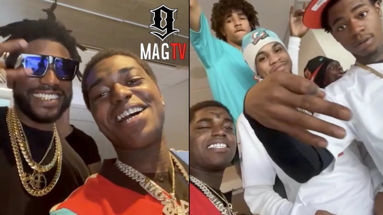 Kodak Black Got The Whole KTB Gang Posted Up In Luxury Suite At Miami Dolphins Game! 🏈