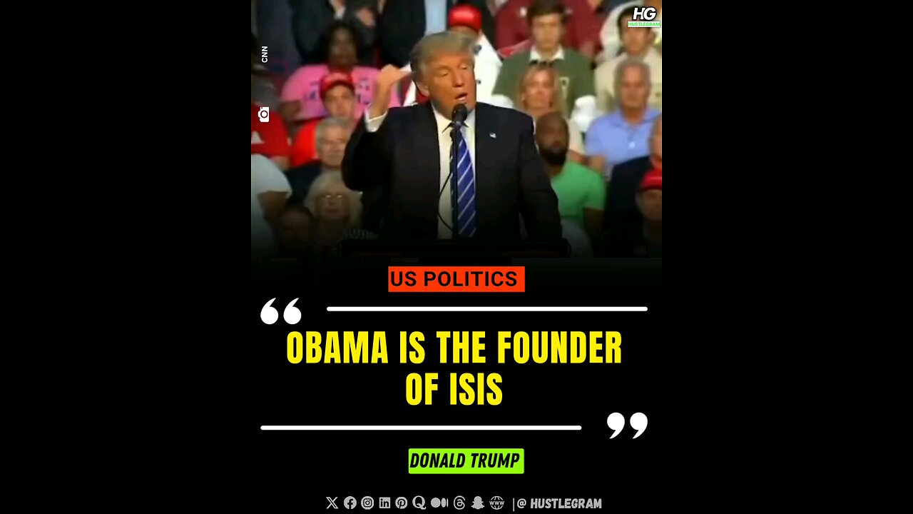 Trump in a rally reveals that Obama is the founder of I$I$. What do you think? 🤔