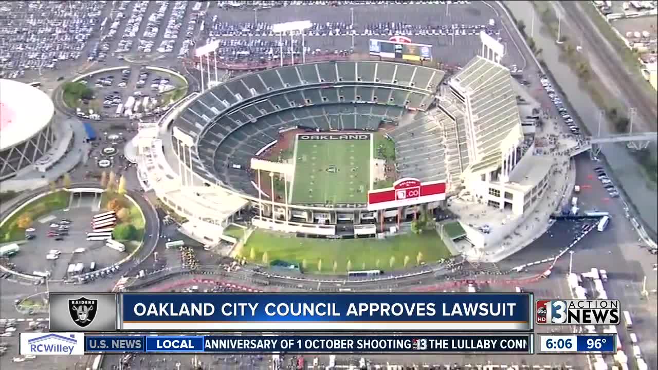 City of Oakland filing lawsuit against Raiders