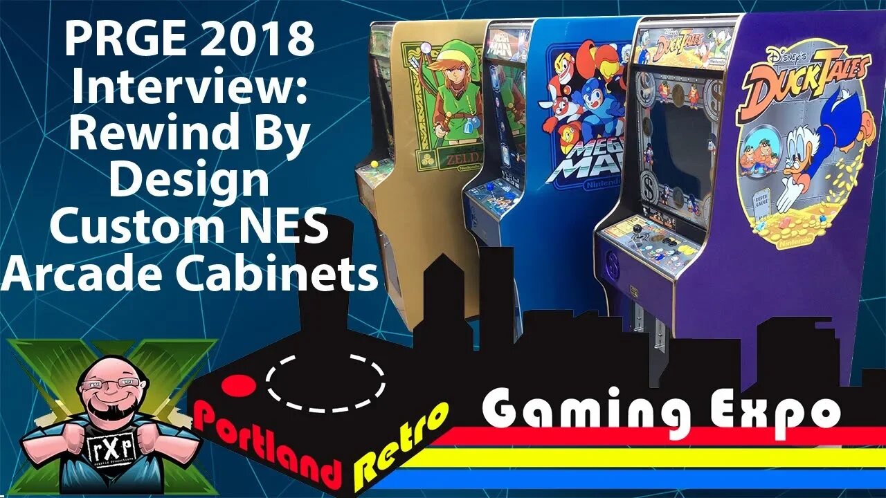 MEGA MAN! ZELDA! DUCKTALES! New 8-Bit Inspired Arcade Cabinets From Rewind by Design at PRGE 2018!