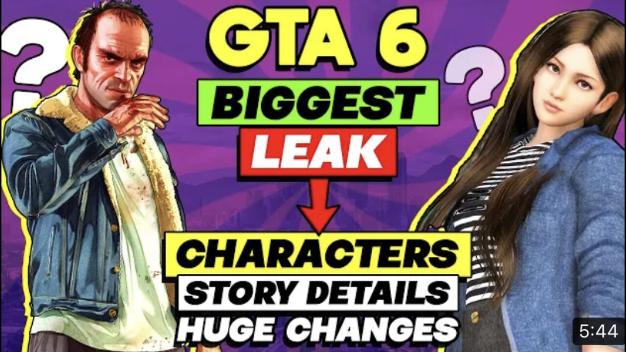 *SHOKING* GTA6 leak is hear 😱, character details,city,&more🤩