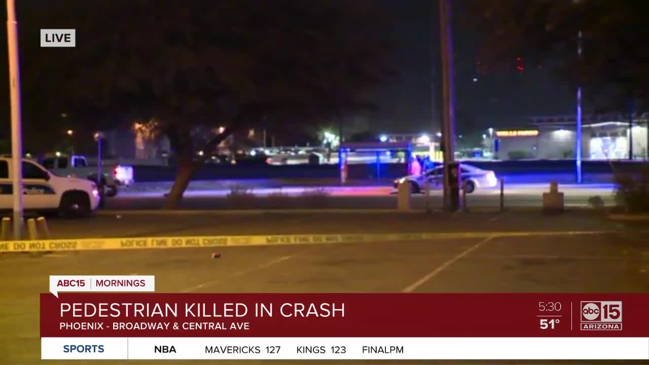 Pedestrian killed in crash near Central and Broadway