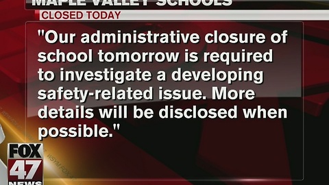 Local school closes due to "safety-related issue"