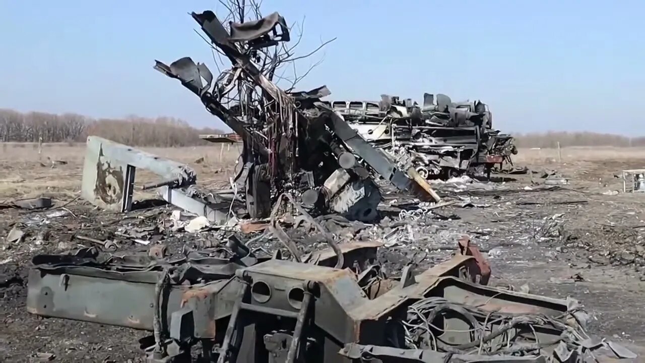 Remains of an obliterated Ukrainian S-300PS