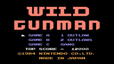 Wild Gunman (1974) Gameplay [NES Zapper] [NES]