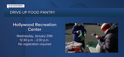 Wednesday drive-up food pantry at Hollywood Recreation Center