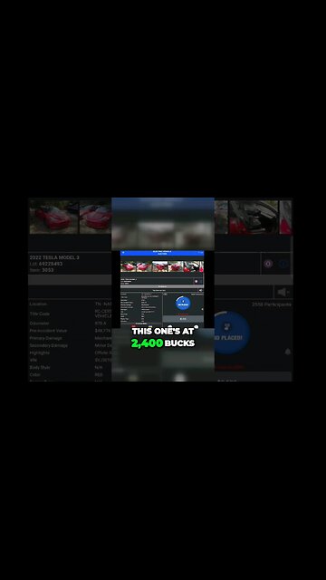 Live Electric Car Auction, Tesla Cars Under $500