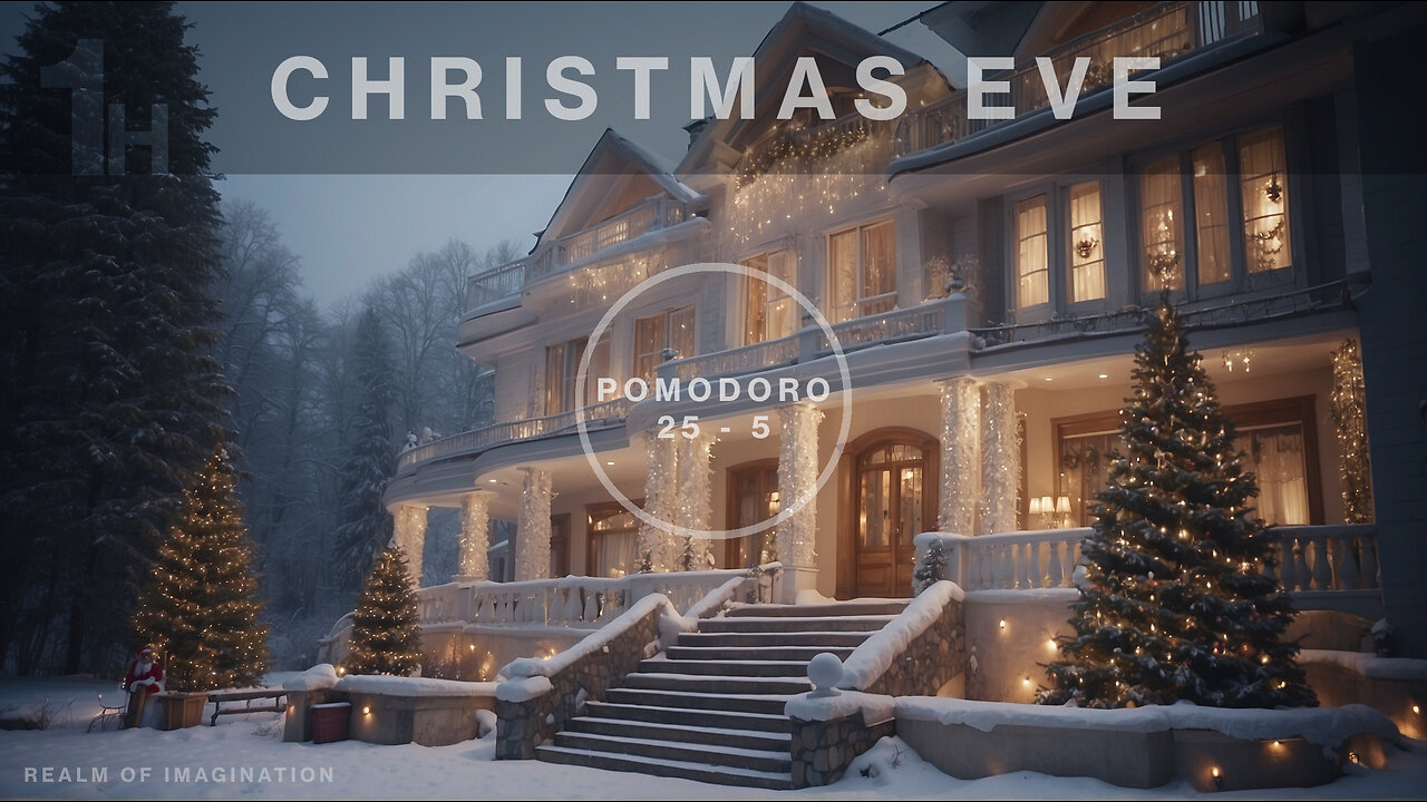 Pomodoro Study - Christmas Eve Ambience Villa With Snowstorm - [25 min/5 min]