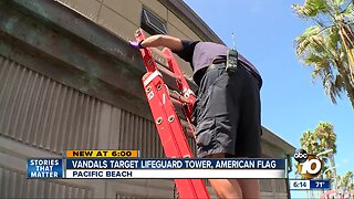 Vandals target Pacific Beach lifeguard tower