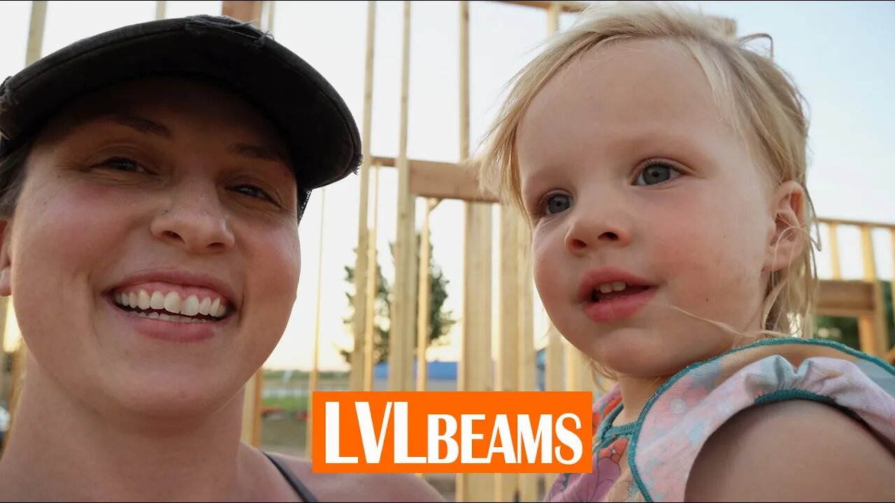 DIY HOME BUILD EP. 025 - SETTING LVL BEAMS