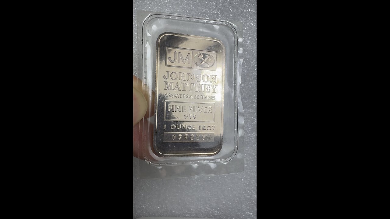 Silverbar JM JOHNSON MATTHEY TD BANK 1 Oz Ounce Troy 999 Fine Silver Bar