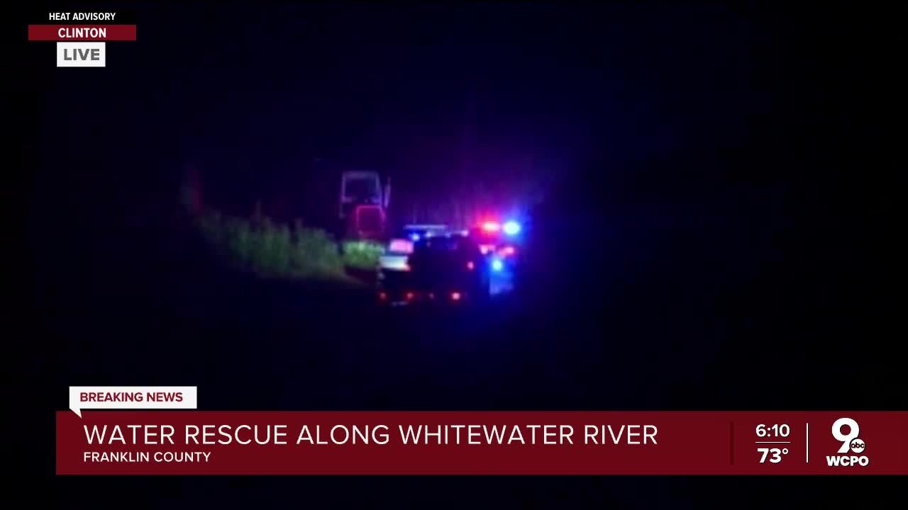 Water rescue along Whitewater River