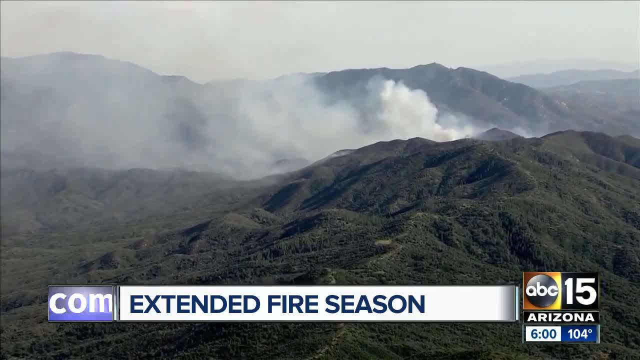 Absent monsoon prolonging Arizona's wildfire season