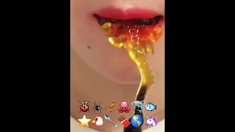 🦂🫦💛ASMR JELLY bala de gelatina tina#eatingsounds #asmreating #mukbang #asmr #emojichallenge