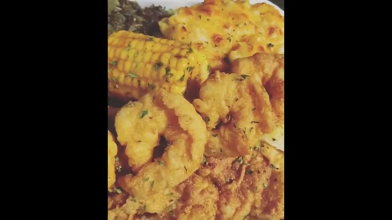 Fried shrimp combo | @chefb_bigbites 🦐💲💥 #shorts