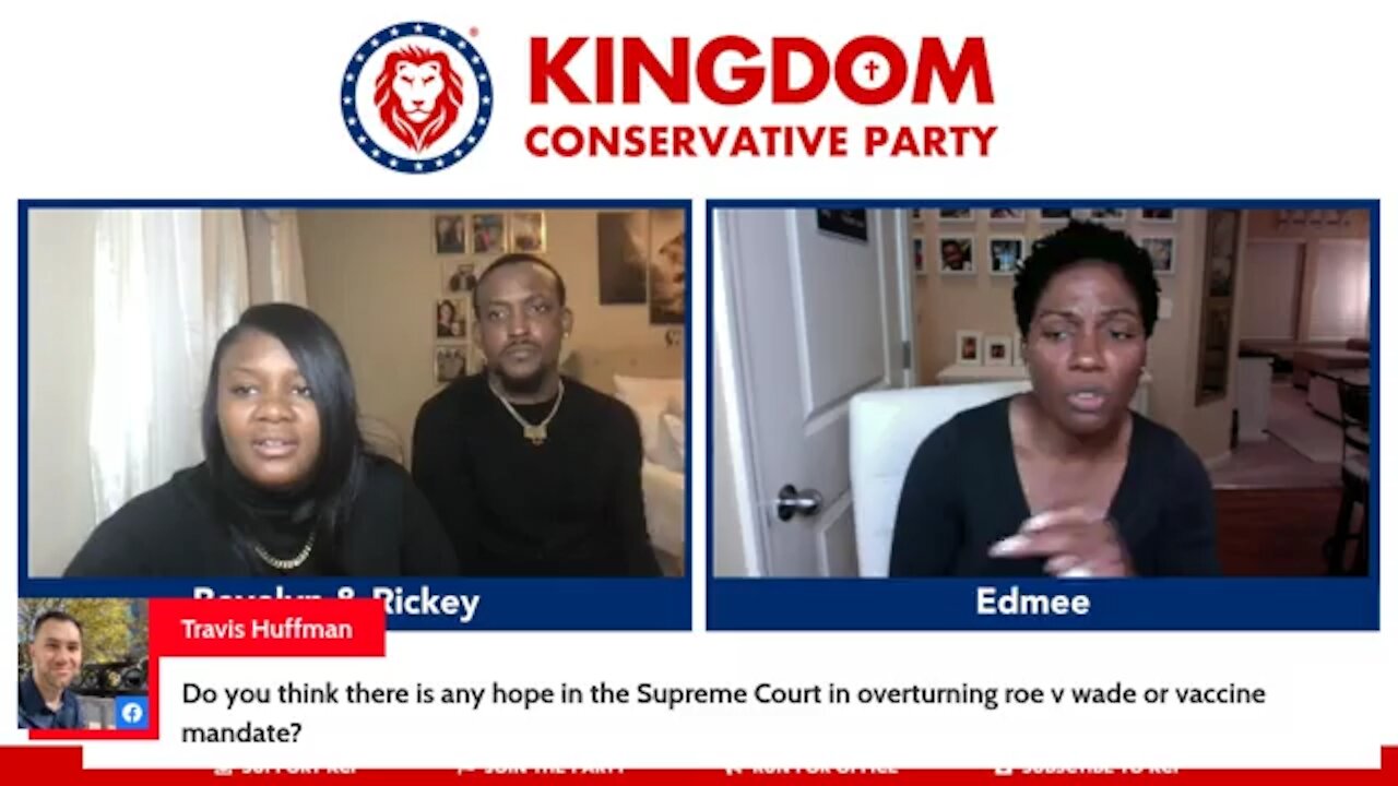 Bevelyn, Ricky and Edmee, the kingdom conservative party