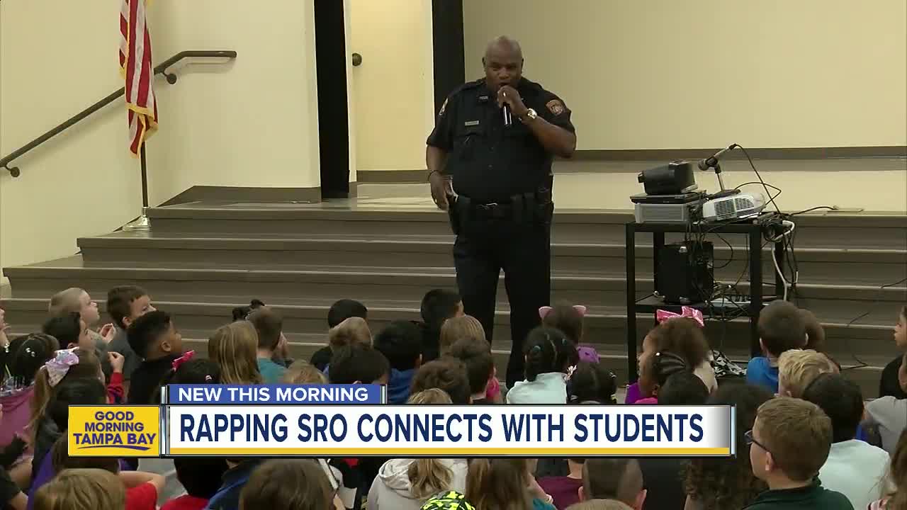 School resource officer raps to connect with students