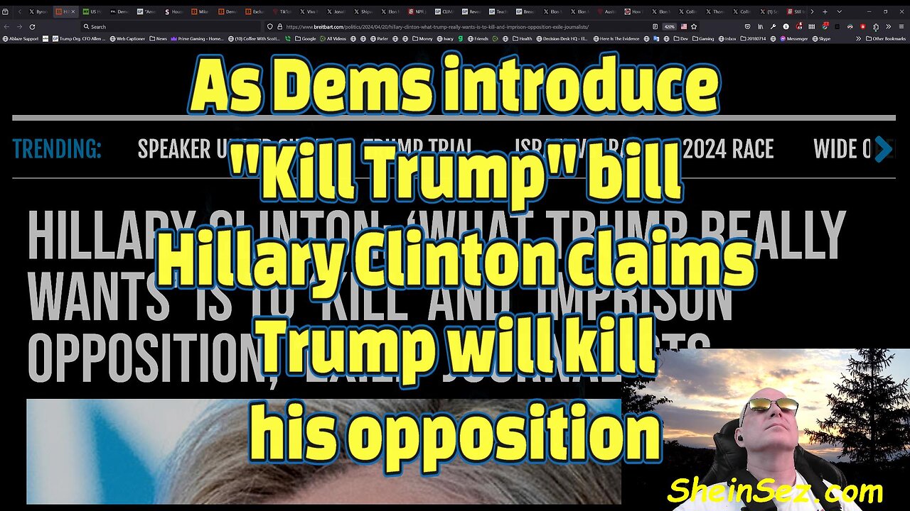 As Dems introduce "Kill Trump" bill Hillary Clinton claims Trump will kill his opposition-508