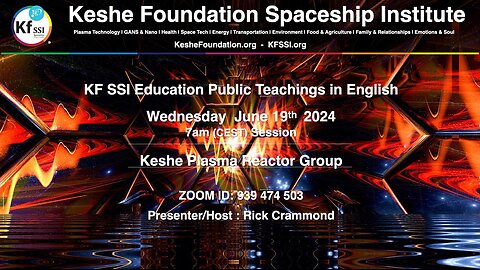 Keshe Plasma Reactor Group June 19th, 2024