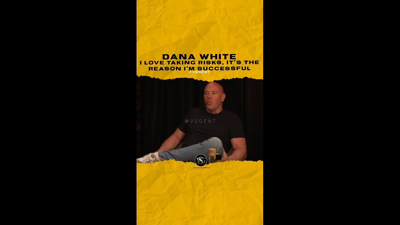 @danawhite I love taking risks, it’s the reason I’m successful