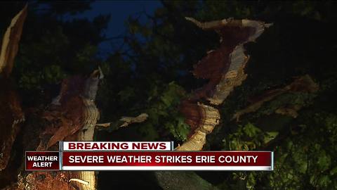 Severe weather strikes Erie County