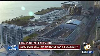 No special election on hotel tax & soccercity