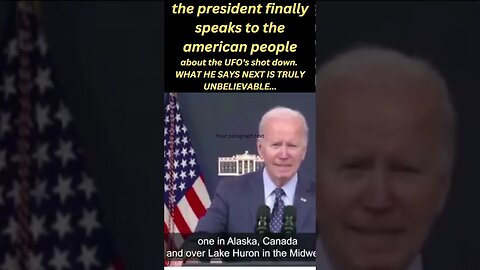 Biden Says Something Unbelievable About UFO's