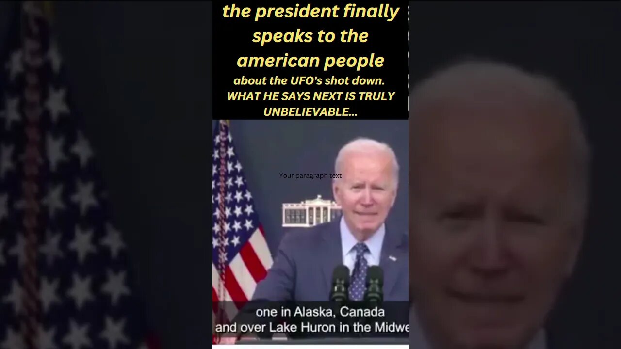 Biden Says Something Unbelievable About UFO's