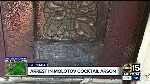 Man arrested after 'Molotov cocktail' arson