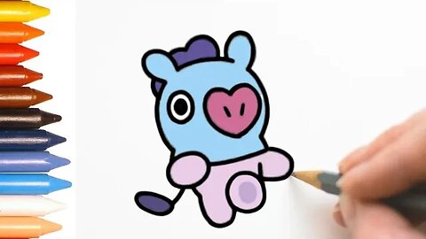 COMO DESENHAR MANG - BTS BT21 - FÁCIL