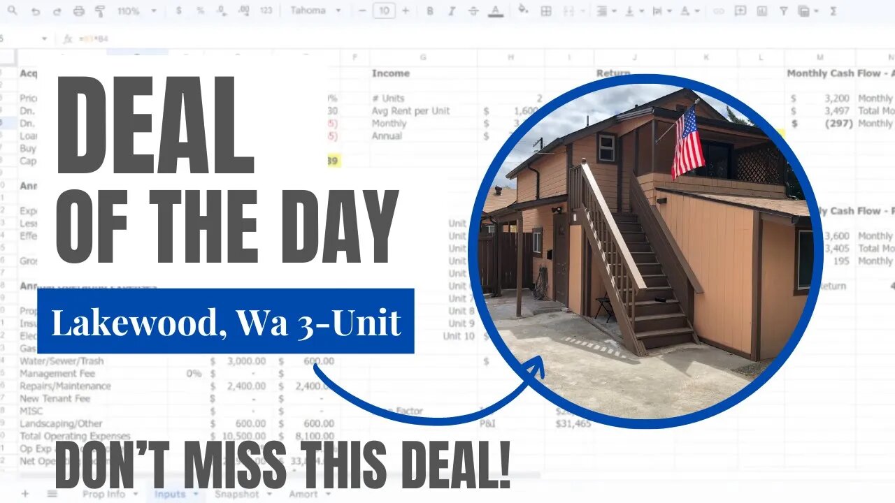 Multifamily Deal of the Day | Lakewood, Wa Triplex | September 5, 2023