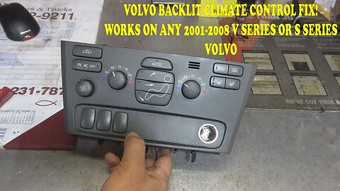 VOLVO Climate Control Light Replacement. The easy way to go back to seeing the dial on your 01-08.