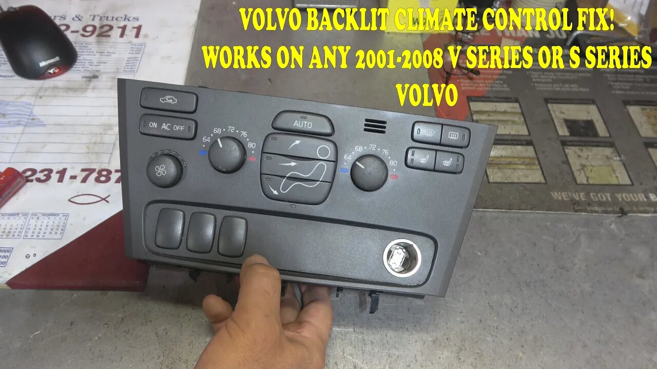 VOLVO Climate Control Light Replacement. The easy way to go back to seeing the dial on your 01-08.