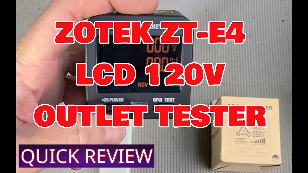 Outlet Tester! Super Easy to Read, ZOTEK ZT E4