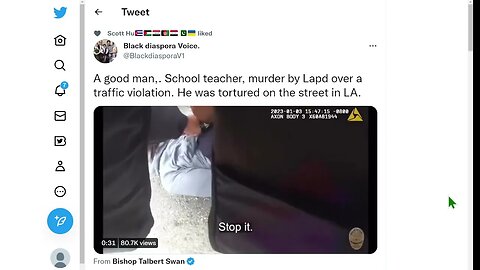 🟨 學校老師，因交通違規被洛杉磯警察局殺死，今年第三例