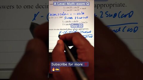 A level Math exam question based on trigonometry #youtubeshorts #mathtrick #Edxcel A level pure math